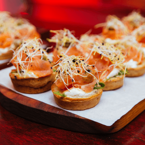 Tartlets with Salmon and Cream Cheese -Dozen
