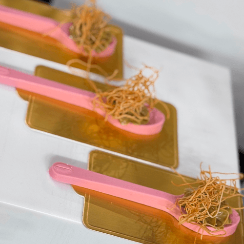 Dubai Chocolate Spoons Filled with Kataifi and Pistachio Paste (1 DZ)