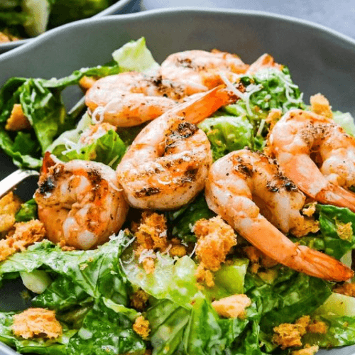 Caesar Salad with Shrimp