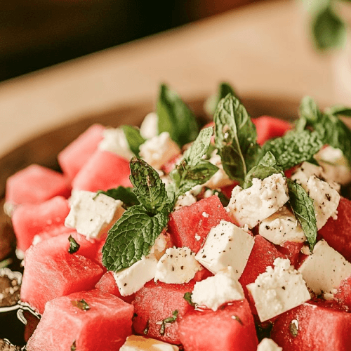 Watermelon and Cheese Salad