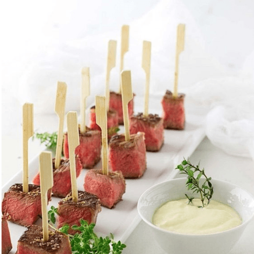 Medium Rare Steak Squares ( 1 Dz )