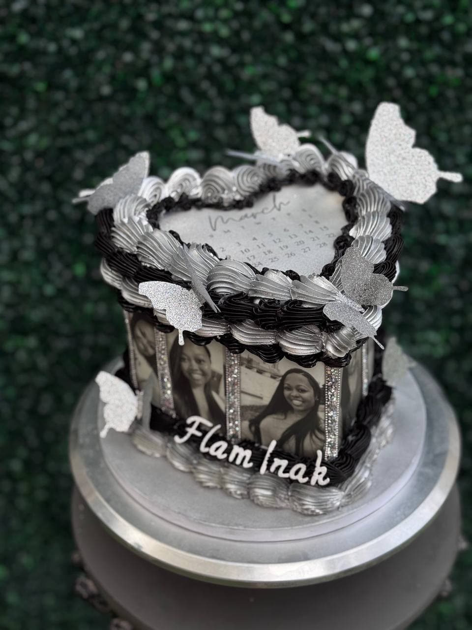 Burn Heart Shaped Cake '6 inch"